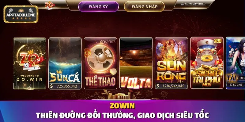 Zowin – Thiên đường đổi thưởng, giao dịch siêu tốc.